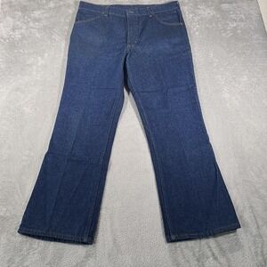 Vintage Roebucks Jeans Mens 38x30 Blue Dark Wash Boot Cut 49109 USA Made NWT